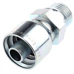1D948-8-8, BSP 1/2 Male Straight Steel Crimped Hose Fitting, 275 bar