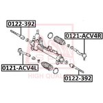 0121-ACV4L, Наконечник рулевой тяги | перед лев |