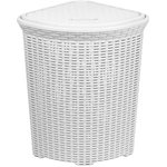 Корзина для белья Ротанг 60л угловая белый 235006