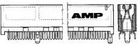 5650092-1, Conn Card Edge SKT 182 POS 1.27mm Solder ST Thru-Hole Box