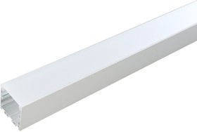 Фото 1/6 Профиль накладной для светодиодной ленты CAB256 «накладной», цвет белый, 10372