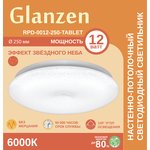 Светодиодный настенно-потолочный светильник GLANZEN RPD-0012-250-TABLET 12Вт 6000К