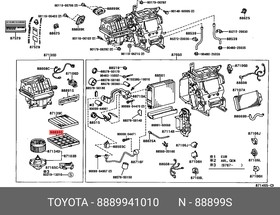 8889941010, Фильтр салона TOYOTA 4 RUNNER (2002-2009)