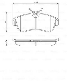 Фото 1/2 0986461147, Колодки тормозные дисковые NISSAN ALMERA 00 /PRIMERA 93 03 передние