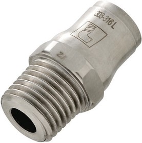 3805 12 13, LF3800 Series Straight Threaded Adaptor, R 1/4 Male to Push In 12 mm, Threaded-to-Tube Connection Style