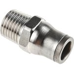 3805 08 13, LF3800 Series Straight Threaded Adaptor, R 1/4 Male to Push In 8 mm ...