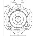 Z89128R, Ступица задняя