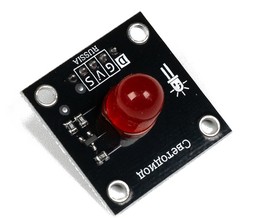 Фото 1/2 Светодиод 10мм - красный (Trema-модуль), Светодиод 10мм для Arduino проектов