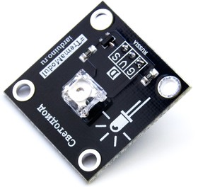 Фото 1/3 Светодиод - зеленый (Trema-модуль), Светодиод для Arduino проектов