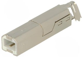 Фото 1/2 KEYS926, Вилка, USB B, на провод, пайка, PIN 4, прямой, V USB 2.0, 1А, 30В