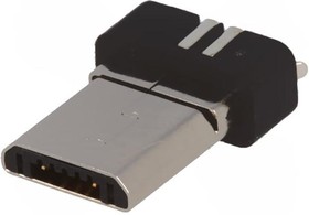 Фото 1/2 ESB22B1101, Вилка, USB B micro, под заливку компаундом, пайка, PIN: 5, USB 2.0