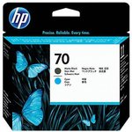 Печатающая головка №70 для HP DesignJet Z2100 черный и голубой (C9404A)