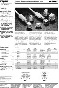 292304-1, Разъем USB-B на плату 4pin экранированный, TE Connectivity ...