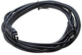 Фото 1/2 XYC092 3 M BLACK, Кабель IEEE 1394 "fire wire" 4pin/4pin 3м