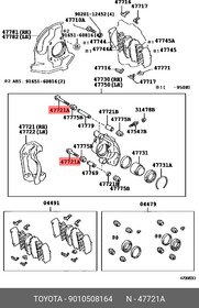 Болт суппорта TOYOTA 90105-08164 | купить в розницу и оптом