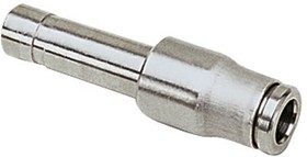 3866 06 08, LF3800 Series Straight Tube-to-Tube Adaptor, Push In 6 mm to Push In 8 mm, Tube-to-Tube Connection Style