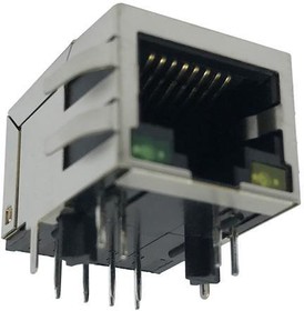 Фото 1/3 J1B1211CCD, Modular Connectors / Ethernet Connectors RJ-45 w/ Transformer Connector /CETUS