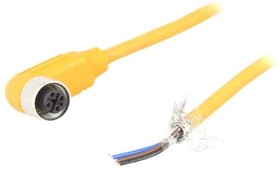 RKWTS 4-182/2 M, Соединительный кабель; M12; PIN: 4; угловой; 2м; вилка; 240ВAC; 4А