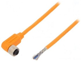 RKWTS 4-182/10 M, Соединительный кабель; M12; PIN: 4; угловой; 10м; вилка; 240ВAC; 4А