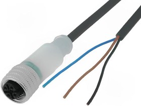 Фото 1/2 RKT/LED A 4-3-224/5 M, Соединительный кабель; M12; PIN: 3; прямой; 5м; вилка; 30ВAC; 4А