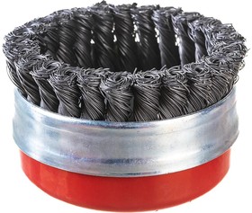 Photo 1/4 Brush for grinder, 100 mm metal rim M14 cup twisted metal wire 060704-014-100
