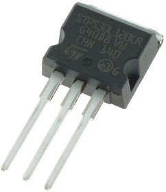 STPS30L120CR, Schottky Diodes & Rectifiers High Junction Temp 120V 0.51VF 12pF