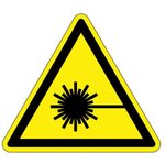 PESW-B-8Y, Labels & Industrial Warning Signs ISO Lbl Vinyl'Laser Beam symbol' 1.