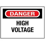 PPS0305D72, Polyester adhesive sign, 3.5" H x 5.0" W, danger header ...