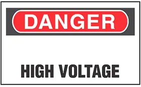 PLD-43, Labels & Industrial Warning Signs DANGER HIGH VOLTAGE HZ 200/DISP 1X1.5
