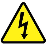 WL32Y, Labels & Industrial Warning Signs Warning Label Vinyl Electrical Symbol