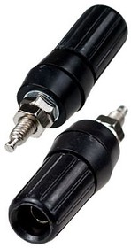 Photo 1/2 1-656, banana socket 45mm plastic housing with washer black D 1.1mm