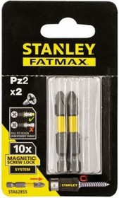 Биты FatMax Magnetic Screw Lock PZ2x50 мм, 2 шт STA62855-XJ