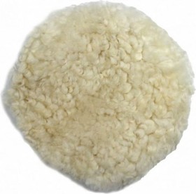 Фото 1/2 Губка для полировки из овечьей шерсти с фиксацией шнурком 150 мм 48506 F-PSP150L