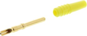 Фото 1/3 2 mm plug, solder connection, 0.5 mm², yellow, 22.2609-24