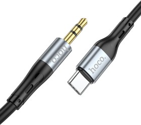 UPA22 black, Кабель jack 3.5-USB Type C 1м черный HOCO