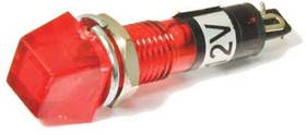 Лампа светодиодная в корпусе 12В, d 7,5x12, 9x 9x 7, красный, мкд, IL-791L