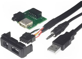 Фото 1/2 USB.MAZDA.01, Адаптер USB / AUX, Mazda, гнездо USB A,гнездо Jack 3,5мм 4pin