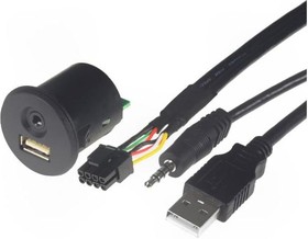 Фото 1/2 USB.NISSAN.01, Адаптер USB / AUX, Nissan, гнездо USB A,гнездо Jack 3,5мм 4pin