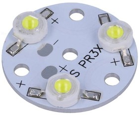 Фото 1/2 OSPR3XW1-W4XME1C1E, LED; white; 3.5W; 300lm; 12VDC; 120°; No.of diodes: 3; 31.5x31.5mm
