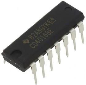 Фото 1/2 NTE4016B, IC: analog switch; multiplexer; Ch: 4; Outputs: 1; DIP14; 3?18VDC