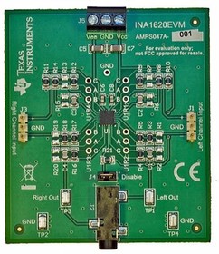 INA1620EVM, Audio IC Development Tools INA1620 EVALUATION MODULE