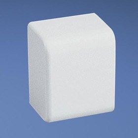 ECFX10WH-X, End cap fitting for use with LDPH10 and LD2P10 raceway, White, ABS, Length 1.25 in.