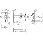 Защелка врезная MAGNET M12-50-25 CP хром 33661