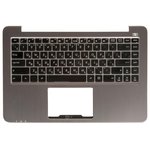 Клавиатура (топ-панель) для ноутбука Asus E403SA-3A черная со светло-стальным ...