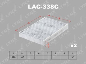 LAC-338C, LAC-338C Фильтр салонный LYNXauto