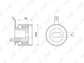 Фото 1/8 Ролик натяжной ГРМ LYNXauto PB-1012