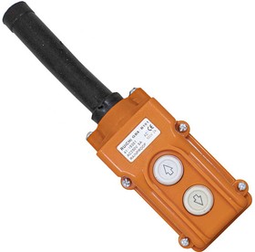 Фото 1/2 GB8-B101, Пост 2-х кнопочный на кабель , 50х70х140 мм, 250 В, 5 А, 50 мОм, -25…+55 °С, пластик, крышка ABS, оранжевый