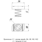 Гайка STRUT (канальная) М6 с короткой пружиной EKF stgkpM6