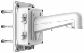 Фото 1/3 Hikvision DS-1602ZJ-box-pole, Кронштейн на стену/столб, белый, для скоростных поворотных камер, идёт с монтажной коробкой, алюминий и сталь,