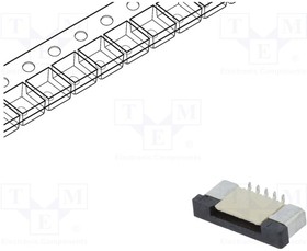 DS1020-08-10VBT11-R, Разъем: FFC (FPC); вертикальный; PIN: 10; ZIF; SMT; 500мА; луженые